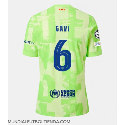 Camiseta Barcelona Paez Gavi #6 Tercera Equipación Replica 2024-25 mangas cortas